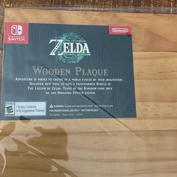 Legend of Zelda Tears of The Kingdom wooden plaque - Picture 3 of 3